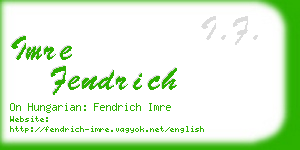 imre fendrich business card